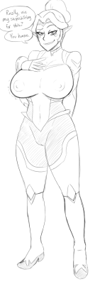 Planetofjunk:  I Also Doodled A Lewd Allura.because Space Brown Elves Are The Best