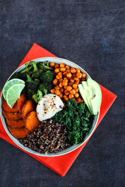 garden-of-vegan:Roasted Veggie Quinoa Bowl via ilovevegan.com