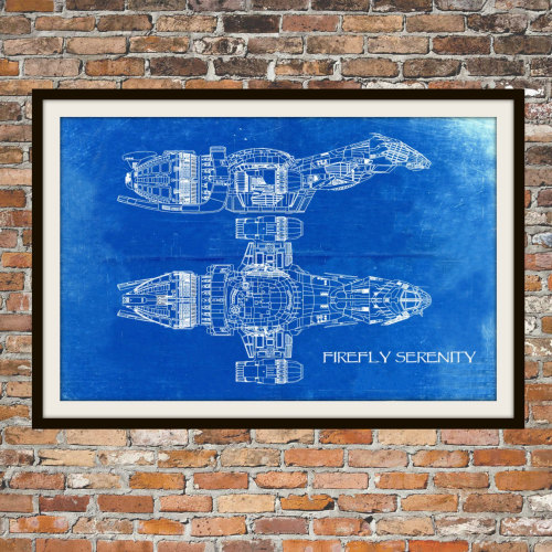 arttherapyfortheslightlyinsane:Firefly Serenity Blueprint Art of Firefly Class Technical Drawings En