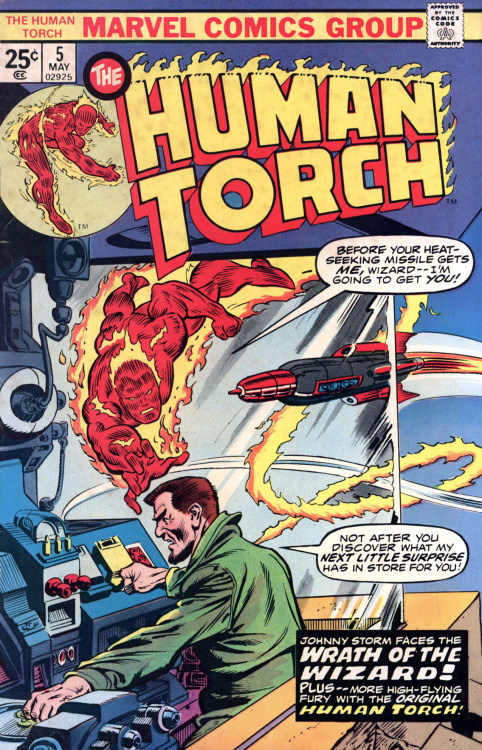 themarvelwayoflife:The Human Torch Series (1974-75) that you didn’t knew. Easy boy, the interiors ar