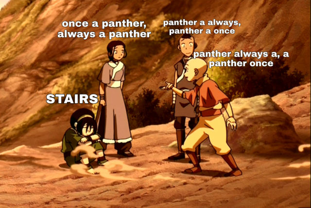 bundibird:wang-fire:tag urself, im aang I’ve seen this at least once every day for the last three days, and every time, I absolutely lose it at Toph’s “STAIRS” 