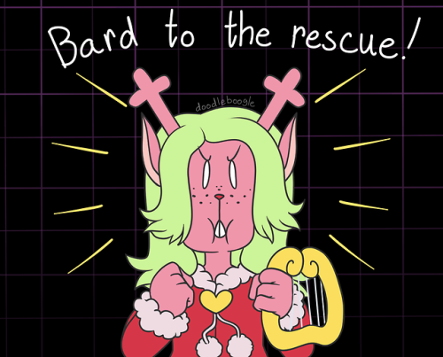 doodleboogle:Christmas songs heals.here’s my take on Noelle going to the dark world, but as a bard.