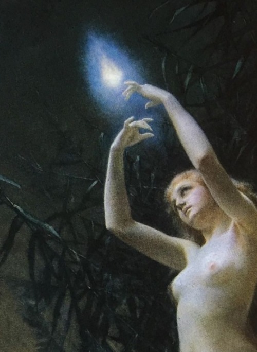 Details: Will-o’-the-Wisp, painted before 1890, by Lev Lerch.