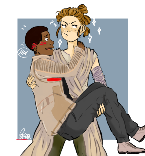 thelastjedicritical:paxaa-upupupu:Rey is luv, Rey is life But tbh I want more art where in one situa