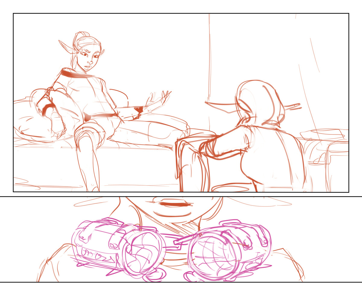 Aaand there. Vera brings the cuffs to Ailduin. This tent is about to get busy! I