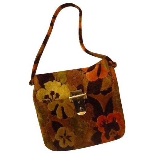 Vintage Velvet Brocade Handbag Purse ❤ liked on Polyvore (see more man bags)