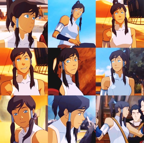 definitelynotsatan:queen—asami:Korra looking at Asami, insp. by xx &lt;- for asami looking