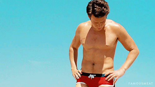 famousmeat:  Jonathan Groff in speedos for adult photos