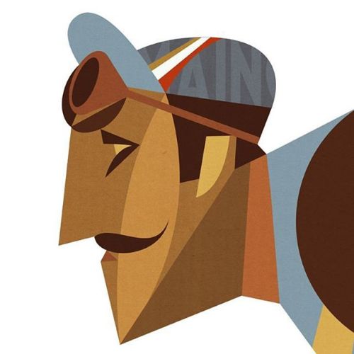 hizokucycles:  Classic cyclist Illustration by @guascoriccardo more info and pics at riccardoguasco.