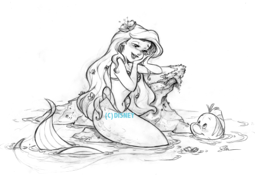 stevethompson-art:  Art Of Ariel - Steve Thompson  Drawing and final color. 