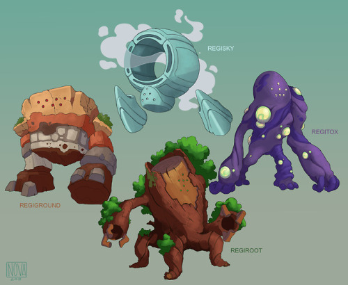 vincenzonova - I finally completed my set of Regi fakemon! Took a...