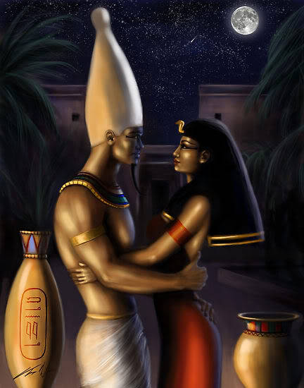 Osiris and Isis 3D art
