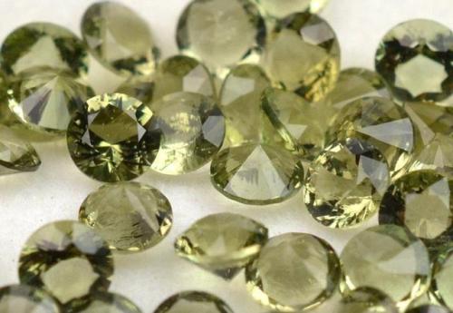 Faceted Moldavite Gemstones, Czech Republic, Cut for InnerVision CrystalsClick Here to See More Crys