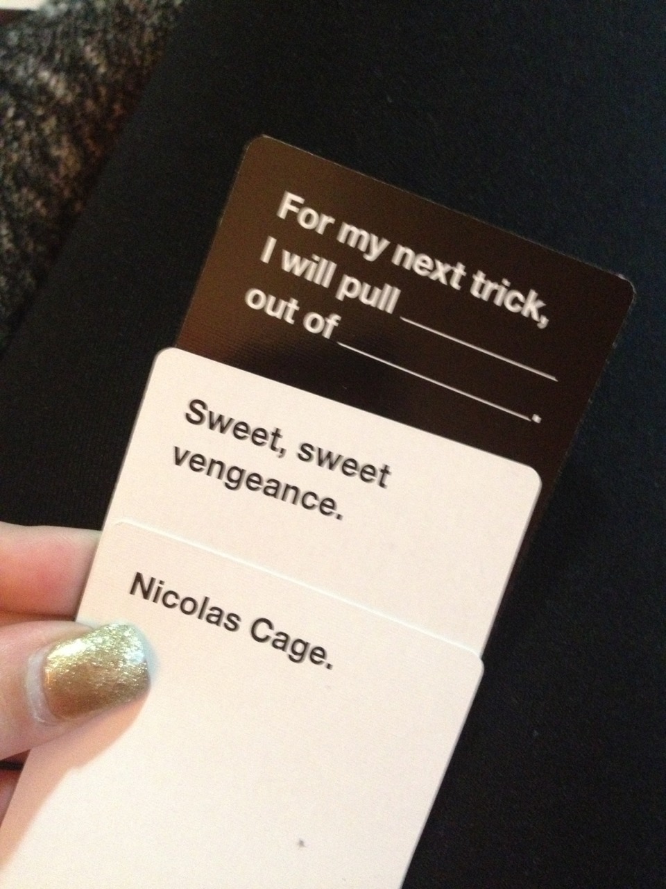 lady-starship:  mushroomxlove:  kirreiyy:  omg i love cards against humanity   I