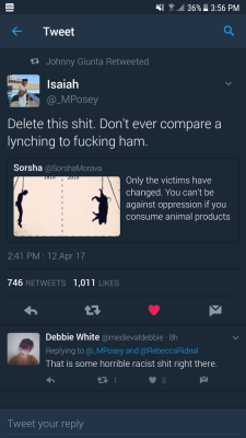 karrmennn:  cartnsncreal:  Besides the obvious racism. She makes it seem people just started eating meat. Like humans haven’t been eating meat for thousands of years.    Why vegans as a whole can kiss my ass  YO wth