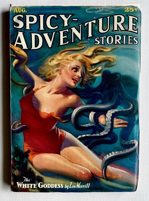 inky-curves:Spicy Adventure Stories. Cover by Norman Saunders?