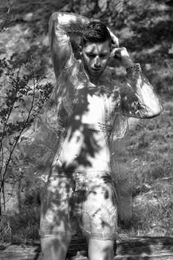 stiaanlouw:  Kyle Rossouw photographed by Steve Marais wearing Stiaan Louw ‘Plastiek’.  2012