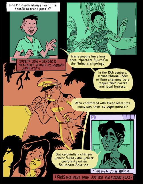 princessnellancholy:  chaosdad:  My comic, “Not A Crime”, about the arrest and persecution of transwomen in Malaysia is finally ready! read the rest of the comic at my website http://www.kazimirlee.com/not-a-crime.html.   Everybody read this,the stories