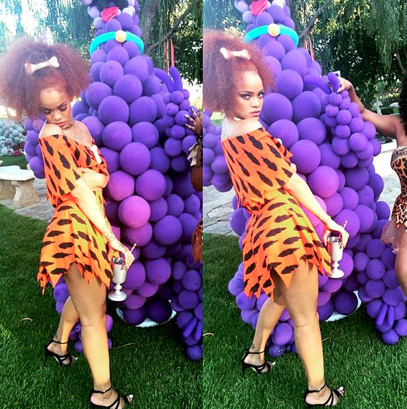 hellyeahrihannafenty: Rihanna aka Pebbles Flintstone at Majesty’s 1st birthday