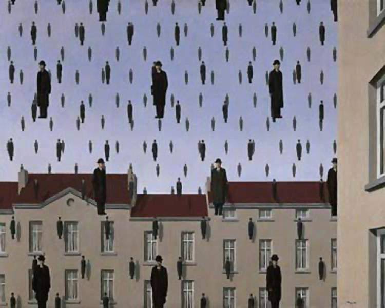 René Magritte - Golconda, 1953