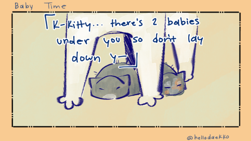 emperorsfoot: xxx-drake:hellodaekko:tragedies at baby time Okay, I looked it up and cats do this whe