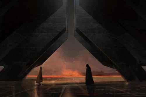 lady-cyrenius:“Vader / Krennic”  - concept art (storyboard illustrations)