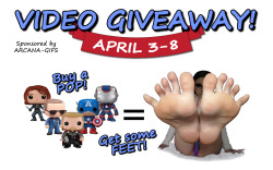 arcana-gifs:FOOT FETISH VIDEO GIVEAWAYSponsored by ARCANA-GIFSALL FUNKO POP PURCHASES WILL RECEIVE THIS 12min VIDEOTHAT IS WORTH ์ - DEADLINE WEDNESDAY APRIL 8thSTEP 1Buy ANY Funko POP! from Arcana’s Wishlist http://amzn.com/w/2IGVTEIXEADHPGiveaway