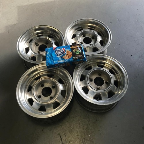 Delivery from the USA! 13 x 7J “Baby Supra’s” - They look like AE71 CS-X wheels but aren’t 5.5J. Chi
