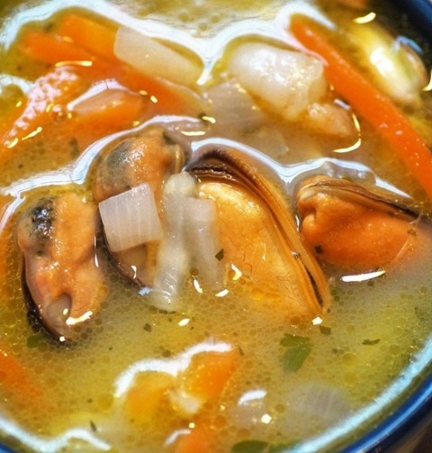 Seafood Soup With Mussles, Carrots And Onions Recipe