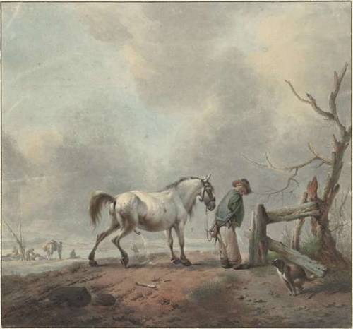 Landschap met een waterende man, paard en hond, 1759, Museum of the Netherlandshttp://hdl.handle.net
