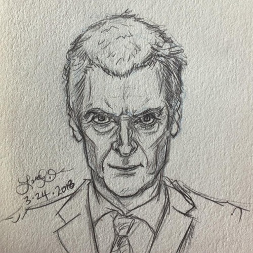It’s been a while since I drew Capaldi. #fronkensteendrawsthings #PeterCapaldi #Drawing #Sketch #dra