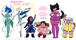 mothsbymoonlight:  Beach City Mew Mew! on DeviantART! (Slideshow for commentary) Apparently the TMM tag has noticed mew mint has a lot in common with pearl and were drawing it. I love it. And.. well… apparently.. I loved it sO fREAKIN MUCH…  I sketched