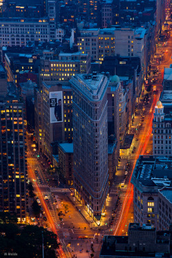 ato-mic:  Flatiron Building seen from the Empire State Building by M Molde on Flickr. 