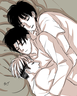 ackergay:  mairuy requested Jean/Eren/Levi