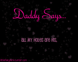 Fuck-Yourself-Daily:  Littlefairykink:  Daddy Knows Best.  Always. Xxx