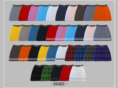 Pleated Skirt With Belt- New Mesh- Handmade Texture- 35 Colors- HQ mode compatible- Specular map inc