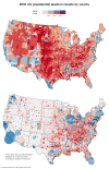 spifczyk:
“ These two maps show the exact same thing - results of the 2016 presidential election in the lower United States. The upper map seems dire to people like me, who believe Donald Trump is a bad person in general and a horrible person for...