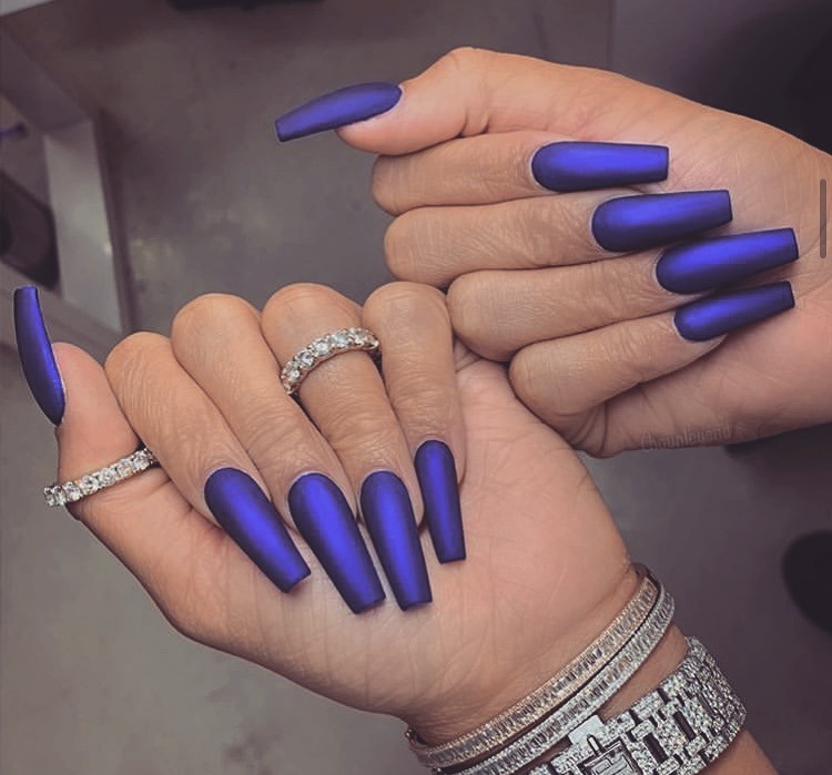 cerulean blue nails | Tumblr