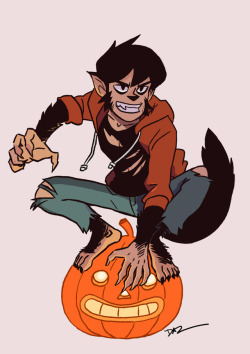 tohdraws:  Halloween art trade for @aspirinoverdose