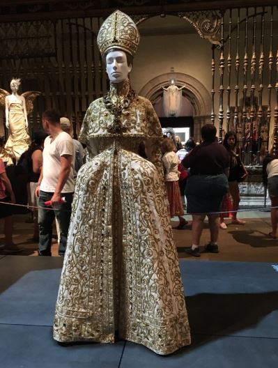 “Heavenly Bodies: Fashion and the Catholic Imagination” MET Museum Exhibition YSL Wedding Ensemble, 