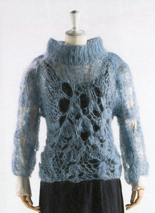 Blue mohair punk sweater - AW1990page 25 from Martin Margiela: Collections Femme 1989-2009 published