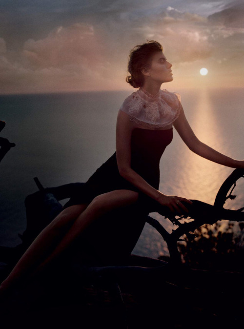 Maryna Linchuk by Vincent Peters for UK Harper’s Bazaar, September 2015 (part I)   