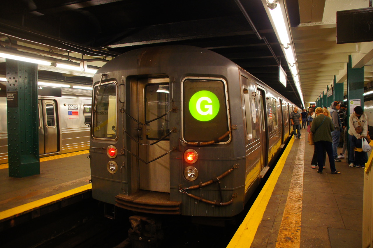 caitsith810:  G train at Bedford-Nostrand Ave Station.
