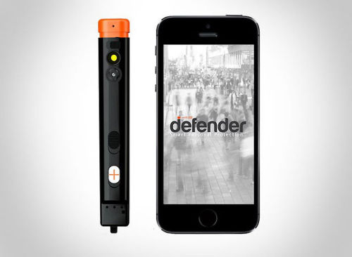 eurotrottest:odditymall:The Defender is a pepper spray that when sprayed takes a picture of the pers