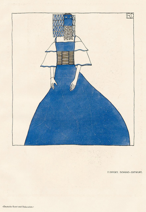 design-is-fine:  Franz Diveky, Domino cloaks, 1909-1910. From: Kunst und Dekoration,  University of Heidelberg