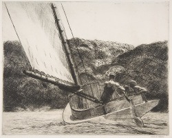 art-centric:  Cat Boat  Edward Hopper, 1922
