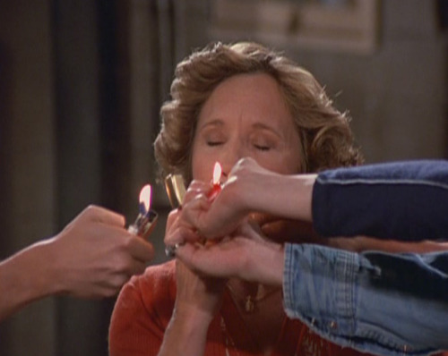 cattailsandcattales:  urbies:  Great moments in tv history  The best part is how the hand giving the cigarette doesn’t belong to anyone in the room—no one is wearing that shirt. 