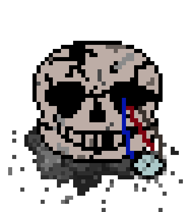 Sans with Papyrus's Colourscheme! Made it using Pixel Art Maker. :  r/Undertale