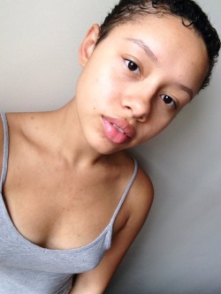 baldheadlilboy:  [ In the gray ] no make up, fresh out the shower [ In the black ] Nars radiant creamy concealer in ‘Medium1 Custard’ under my eyesLaura Mercier secret brightening powder on top of NarsElf brow kit in ‘light’ on my browsMaybelline