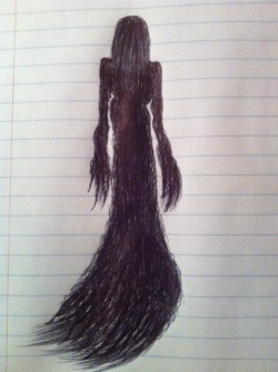 Pen Doodles. Haunting Figure.